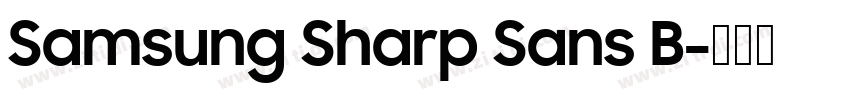 Samsung Sharp Sans B字体转换